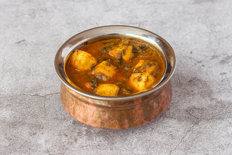 South Indian Vegetarian dish at Sagar Restaurant London Saag Paneer