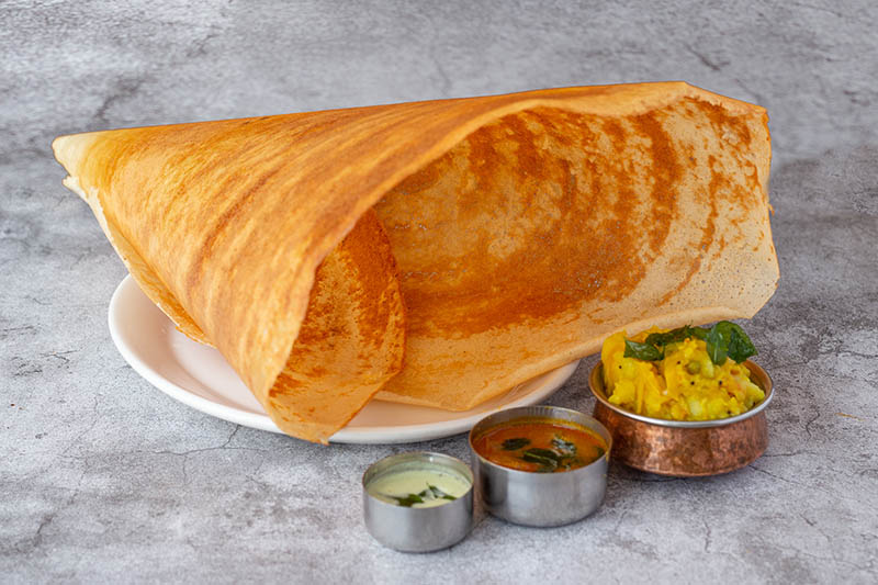 South Indian Vegetarian dish at Sagar Restaurant London Paper Masala Dosa