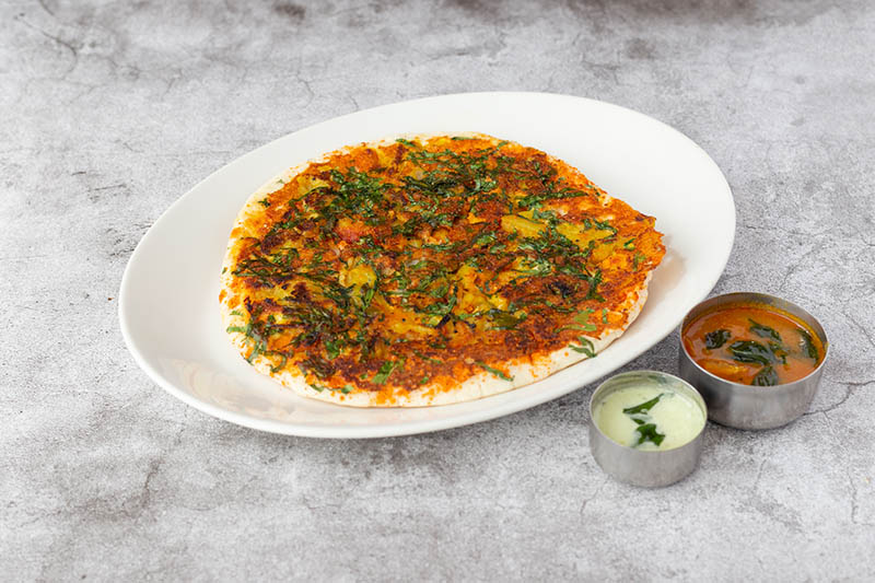 South Indian Vegetarian dish at Sagar Restaurant London Mix Uthappam