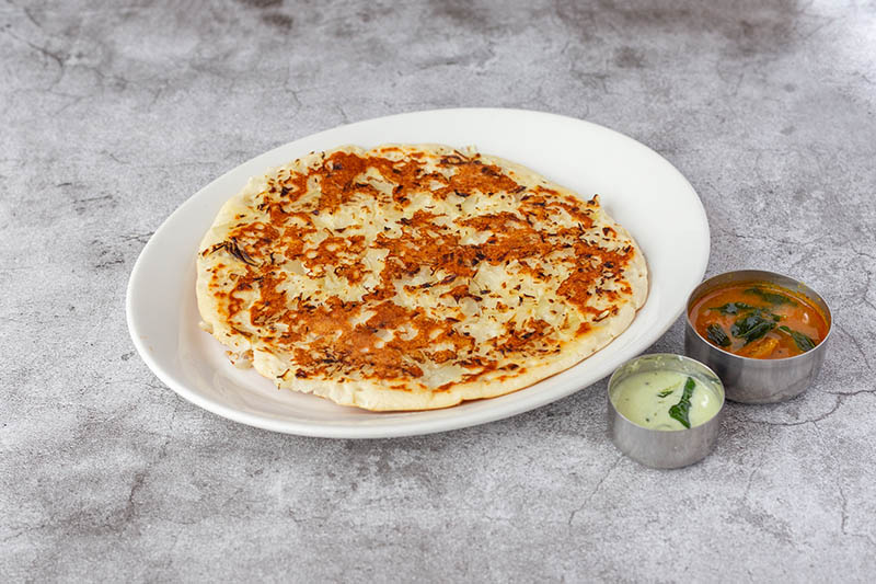 South Indian Vegetarian dish at Sagar Restaurant London Onion Uthappam