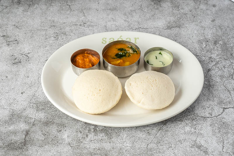 South Indian Vegetarian dish at Sagar Restaurant Idli